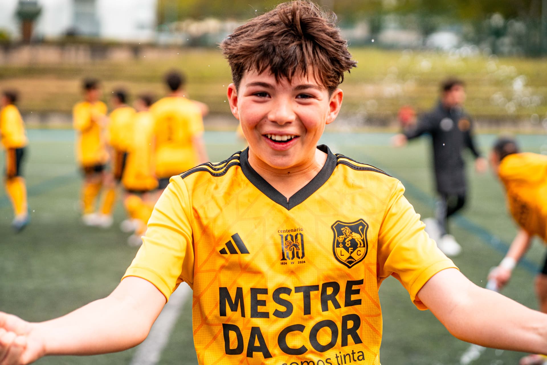 Young player celebrating after a match